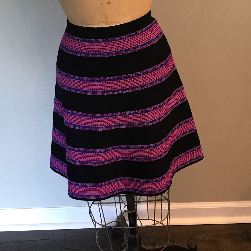 Tribal print a line mini skirt